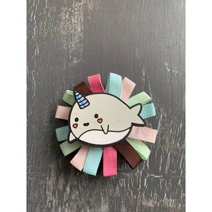 narwhal hair clip - unique - prom - hairclip - barette​